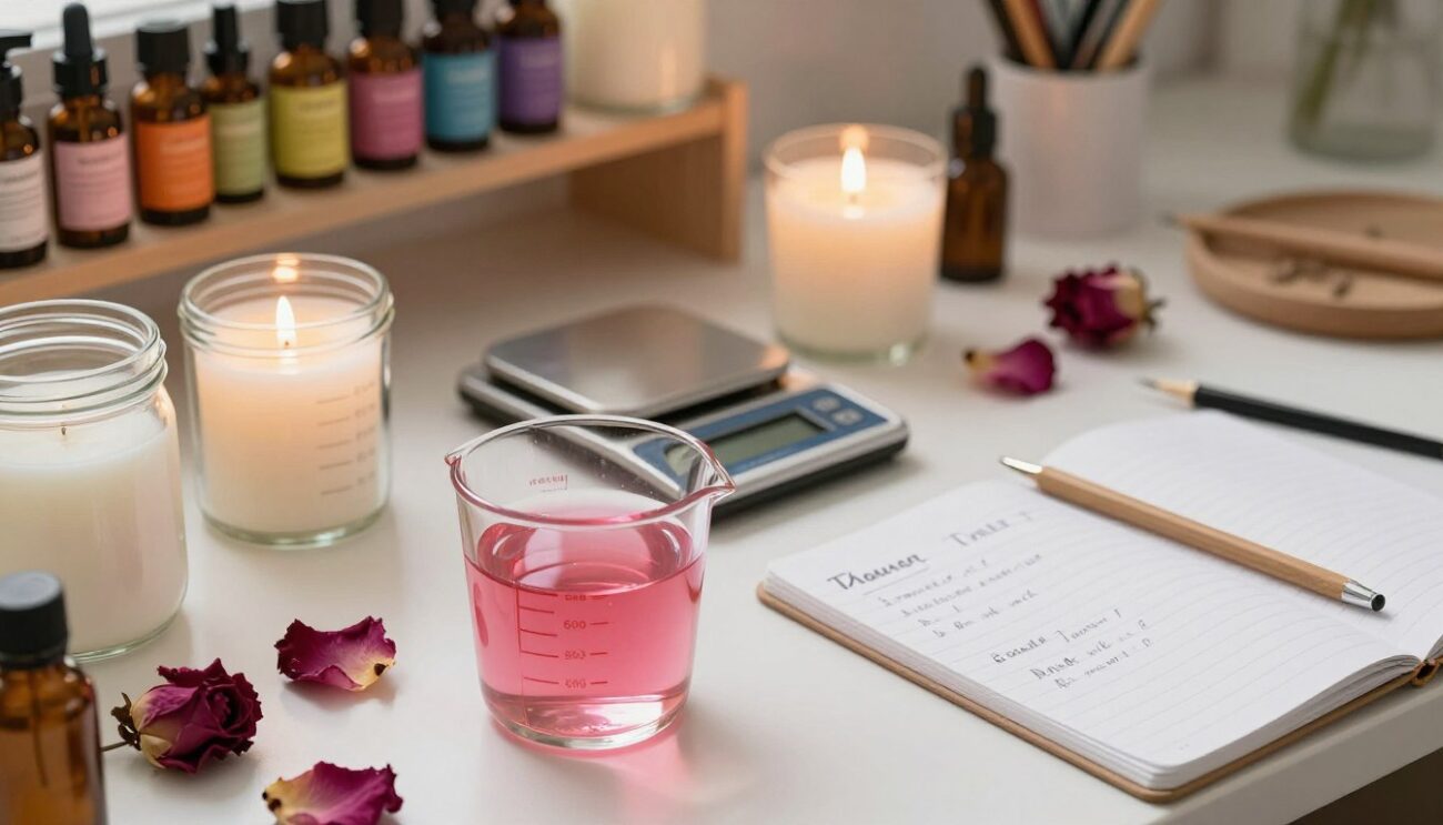 candle making fragrance oil rose usage rates